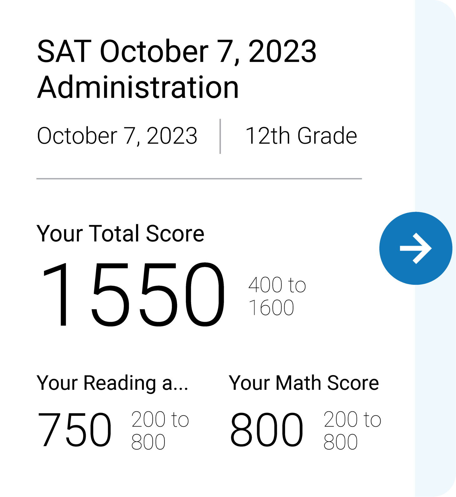 프린스턴리뷰 SAT score - 2